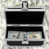 Lockable Cash Box, Aluminium Alloy Money Box for Cash, Money Holder, Cash Organizer, Single Row Currency Tray, Money Storage Box, Money Organizer for Cash