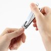 12 Pcs Nail Clippers for Fingernails by YWQ - Swing Out Nail Cleaner/File - Popular Gifts for Men & Women - Best Sharp Stainless Steel Clipper - Wide Easy Press Lever