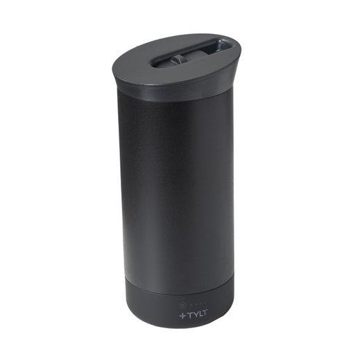 TYLT Professional Series Smart Coffee Mug 12oz Temperature Control Beverage Warmer with Wireless Fast Charging Technology USB-C Powered Multiple Temperature Settings LED Display Black