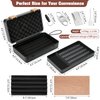 Travel Cigar Humidor Box Case Double layer design with Cigar Accessories Hygrometer&Spanish Cedar &Humidifier &Cigar Cutter & Cigar Stand &Cigar Punch CutterHold 8-10 Cigars Waterproof Case Crushproof