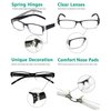 Eyekepper 4 Pack Classic Reading Glasses for Women and Men Two-Tone Readers Black-Clear Frame +0.75