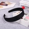 Ayaoch Black 1 Inch Satin Hard Headband Solid Hair band for Women and Girls