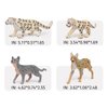 GAICOM Wildlife Model Set 4PCS Snow Leopard,Serval,Leopard Cat Party Favors Toys for Boys Girls Kids