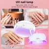 Sazzi Led Uv Nail Lamp UV Light for Resin, 24W, Industry Featured Low Heat Function, Cures 5 Fingernails or toenails at The Same time, Compatible with All Gels, for Gel Nail Resin.
