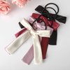 WLLHYF 4PCS Bow Hair Tie Satin Hair Ribbon Bowknot Long Tail Ponytail Holder Elastics Hair Scrunchies French Hair Scarf Bands Rope Princess Valentine's Day Hair Accessories for Women Girls