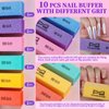 FANDAMEI Nail Buffer, 10 PCS Nail Buffer Block with Different Grit, Nail Buffers, Nail Buffing Block, Buffer Nail File, Cuticle Trimmer, Nail Care Tool Kit, Nail Tools, Nail Kit, Manicure Tools