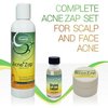 Acne Zap Solution Kit: Anti-Acne Shampoo, Drying Lotion & Face Cream in One Set for Head and Face Teen & Adult Acne Breakout