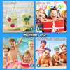 Partywind 555 Styles Glow Hawaiian Decorations for Kids Party Supplies, 56 Sheet Hawaiian Luau Temporary Tattoos with Pineapples/Flamingo/Hibiscus Flowers, Summer Beach Pool Party Decor