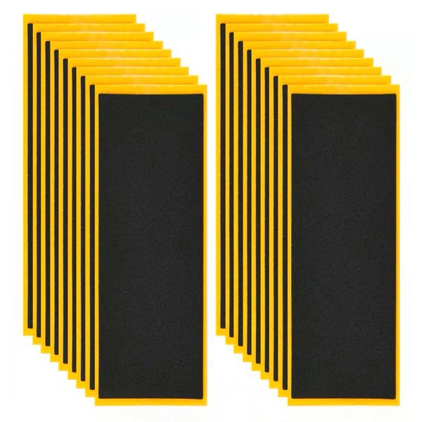 ACFELLE Fingerboard Grip Tape, PRO Quality 8 Sheets Foam Black Wooden Mini Skateboard Strong Adhesive Stickers 110mm x 38mm (8)