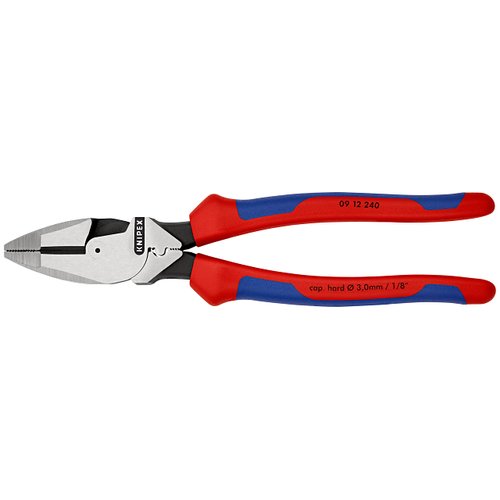 Knipex 09 12 240 9.5-Inch Ultra-High Leverage Lineman's Pliers with Fish Tape Puller and Crimper