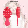 CANDYBRUSH Hair Brush for Kids Toddler Girls Extremely Soft TPEE for Fine Hair Detangling Leaf Form Vented Brushes Mood-Boosting Hairbrush with Strawberry Scented Red Small
