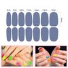 SILPECWEE 224 Pieces 16 Sheets Nail Polish Strips Solid Color Nail Polish Stickers Nail Wraps for Women Self Adhesive Nail Art Stickers with Nail File (Light Colour)