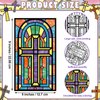 Dinifee 36 Pcs Crosses Religious Crafts for Kids Sunday School Crafts Color Your Own Holy Week Crosses Christian DIY Coloring Craft Kit Bible Craft and Fun Home Activities, 6 Styles, 5 x 9 Inch