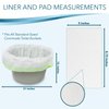 TidyCare Bedside Commode Liners and Absorbent Pads for Portable Toilet Chair Bucket and Bedpan | XL Combo Pack of 24 Disposable Waste Bags and 24 Pads | Universal Fit Portable Toilet Liners and Pads