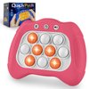 Infowush Pop Fidgets Game Toys,Handheld Game for Kids 6-8,Quick Push Game,Bubble Stress Pop Light Up Game Birthday Gifts for Boys Girls Teens Dark Pink