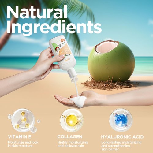 APPTI Moisturizing Body Lotion, Body Smoothing Moisture Cream, Hand and Body Moisturizer for All Skin Types, Coconut