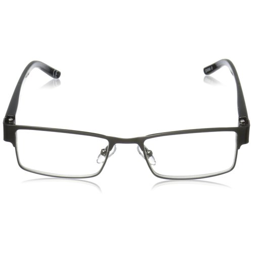 Foster Grant mens Chip Glasses Reading Glasses, Gunmetal/Transparent, 59 mm US