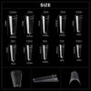 KADS French Coffin Ballerina Nail Tips Acrylic Half False Nails 10 Sizes 500 Pcs with Box (HC76)