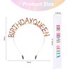 CURASA Birthday Headband for Women Girls Birthday Queen Sash and Crown Rainbow Birthday Headbands Birthday Queen Tiara for Little Girls White Birthday Sash Happy Birthday Decoration for Party Gifts