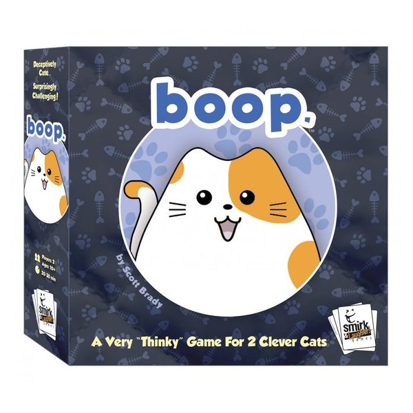 Smirk & Dagger BOOP: Adorable 2 Player Strategy Board Game, with 32 Cat and Kitten Pieces, Makes a Great Gift for Couples, Family, Adults and Kids Ages 10 and Up