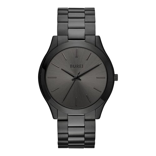 BUREI Men's Wrist Watches, Analog Stainless Steel Quartz Waterproof Watches for Men,Gifts for Men