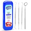 Dental Hygiene Kit - Calculus & Plaque Remover Dental Tool Set - Stainless Steel Tarter Scraper, Tooth Pick, and Mouth Mirror - Dentist Instrument Set for Teeth Cleaning (Blue)