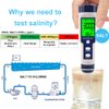 Pool Salt Tester & PH Meter, Hofun Digital Salinity Meter and PH Tester for Pool Saltwater and Drinking Water, 5 in 1 Salinity PH Temp EC and TDS Meter Swimming Pool Hot Tub Spas, High Accuracy