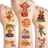 UVUXO Carnival Temporary Tattoo for kids - 10 Sheets Circus Party Carnival Temporary for Girls Boy Body Arm Shoulder Cute Tattoos Stickers, Birthday Party Supplies Gifts for Kids