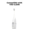Replacement Toothbrush Heads Compatible with TAO Clean Electric Toothbrush Heads, W Shape Design Planted with Nylon Bristle (White)