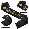 MUMUNN I Graduated Sash for Congrats Grad, Class of 2024 Finally Graduated Cheerleader Senior Graduated Sash for Graduation Party Supplies Favors, Black Gold