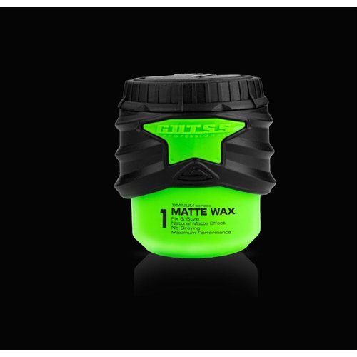 Gutss professional 1 Titanium Matte Hair Wax Fixation System Pilable Styling Maximum Performans 150 ml