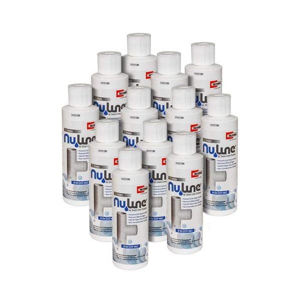 (12)-Pack, Nu-Line Drain Cleaner, 8 ounce bottles