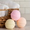SpaRoom Soothe and Relax Handmade Natural Essential Oil Aromatherapy Bath Bombs, Set of 3, Orange, Lemongrass and Grapefruit