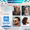 Beard Growth Supplement - Hair Growth Vitamins for Men (60 Capsules) - 5000 MCG Biotin & DHT Blocker for Hair Loss Treatment - Beard Pills for Thicker, Stronger Hair
