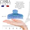 Camila Paris CP3317 French Hair Clip for Women Thick Hair for Long Curly Wavy Hair, Blue, Girls Hair Claw Clips Fashion Styling Hair Accessories for Women, Strong Hold No Slip Grip, Made in France