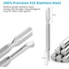 HaimiLiya Cuticle Pusher Dual-end Dead Skin Nail Pusher Nail Dirt Cleaner Tool Gel Polish Remover Tool, 420 Stainless Steel, No.04 Silver