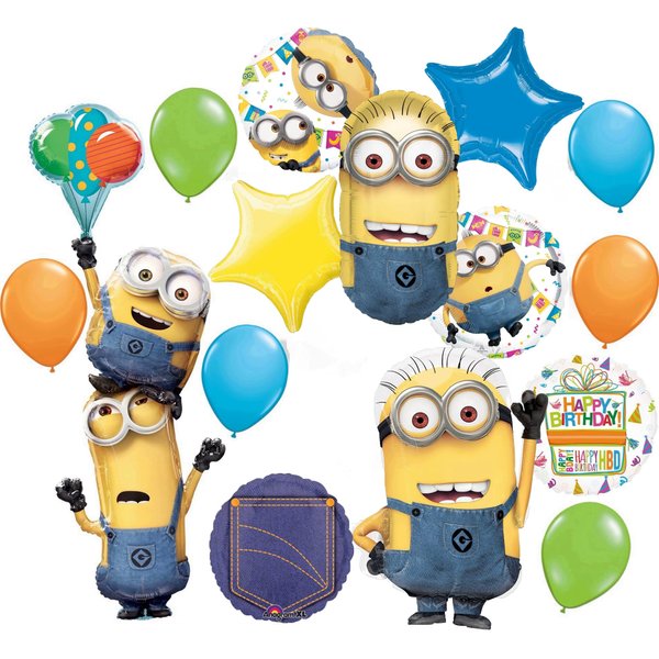 Anagram Despicable Me Minions Ultimate Birthday Party Balloon Bouquet Decorations