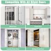 Bifold Door Hardware Repair Kit - 2 Pack Bi-fold Sliding Closet Door Hardware Kit for 7/8" to 1" Track, Folding Pocket Door Replacement Parts Set Include Top Bottom Pivots Bracket and Guide Wheel