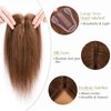 Benehair Hair Toppers for Women Real Human Hair 100% Remy Human Hair Pieces for Women with Thinning Hair Clip In 8 * 10cm Topper 10 Inch 30g Clip in Hair Extensions Golden Brown