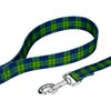 Country Brook Petz - Deluxe Blue and Green Plaid Dog Collar and Leash - Plaid and Argyle Collection with 9 Charming Designs (5/8 Inch, Small)