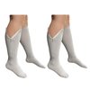 HealthyNees 2 Pairs Set Combo Closed Toe 15-20 mmHg Zipper Compression Socks Leg Fatigue Calf Circulations Support Grey (2XL)