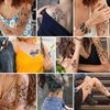 Cerlaza 16 Sheets Temporary Tattoos for Women Adults, Fake Flower Tatuajes Temporales Semi Permanent Half Arm Sleeve Tattoos, Long Lasting Realistic Flower Leg makeup Waterproof Tattoos Stickers