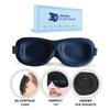 Samadhaan 3D Contoured Eye Masks for Sleep - Light Weight Eye Mask for Sleeping - 3D Travel Eye Mask for Eyelash Extensions with Velcro Closure - Concave Molded Night Eye Covers for Sleeping - Blue