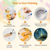 MISCER 6 Pack Paint by Numbers Kit for Adults Beginner,Starry Sky Paint by Number Kits, DIY Acrylic Oil Painting Suitable for Home Decoration (8 * 12 Inch)