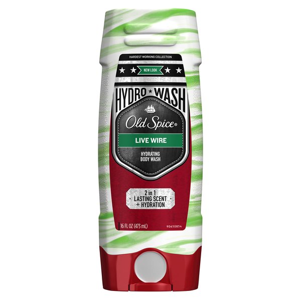 Old Spice Hardest Working Collection Hydro Body Wash, Live Wire, 16 Fluid Ounce