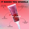 Drawdart Face & Body Glitter - Cosmetic - Grade Red Holographic Glitter Gel,Face Body Hair Chunky Festival Rave Accessories Makeup 50ml,Glitter Sequin for Women Kids