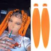 CANELIA Pre stretched Braiding Hair 26 Inch Neon Orange Braiding Hair Extensions Yaki Braids Hair Hot Water Setting Synthetic Braiding Hair Pre stretched Crochet Hair(26 Inch,2 Packs,Orange#)