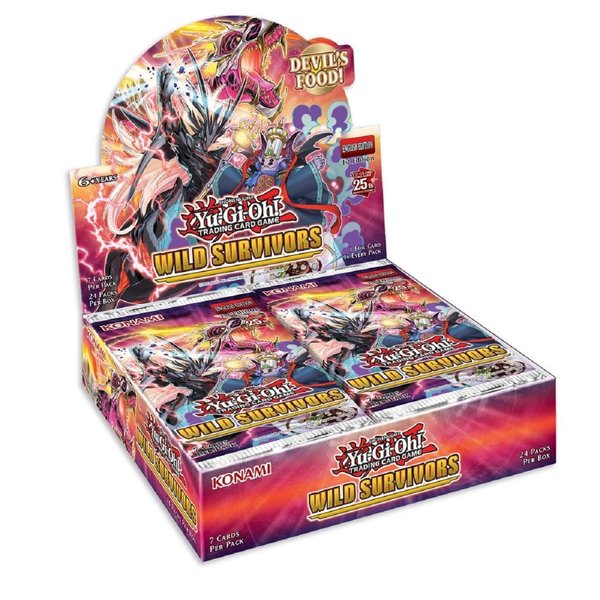 Konami Yu-Gi-Oh! Wild Survivors Box with 24 Envelopes