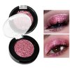 Afflano Single Pink Glitter Eyeshadow Palette, Sparkle Champagne Pink Rose Glitter Eyes Look, Highly Pigmented, Long Lasting Diamond Metallic Eye Shadow Pallet for Girl Women Neutral Eye Look, 21H