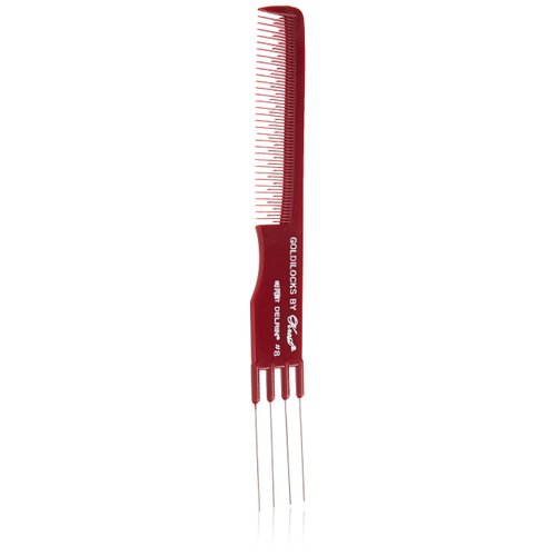 Krest Goldilocks Lift Teasing Comb with Metal Prong Heat Resistan Comb. 7.75 In.
